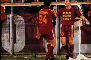 Totti goal Lazio Roma 1998 Delvecchio