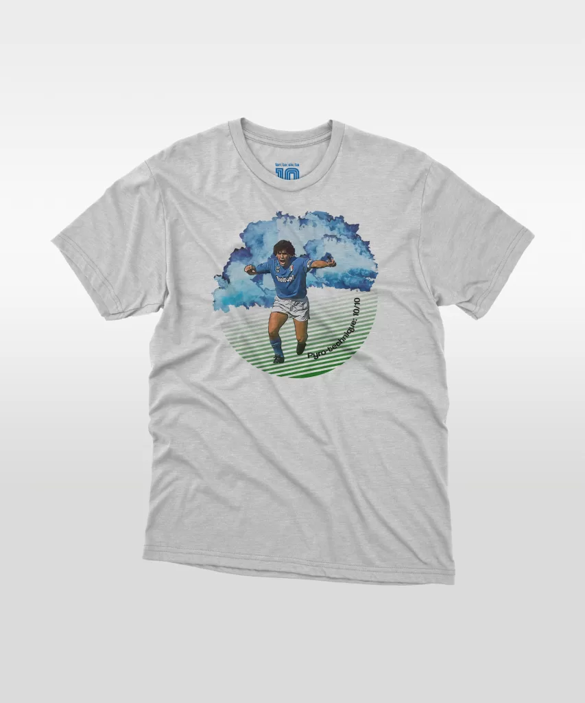 Pyro-technique: Maradona t-shirt in white